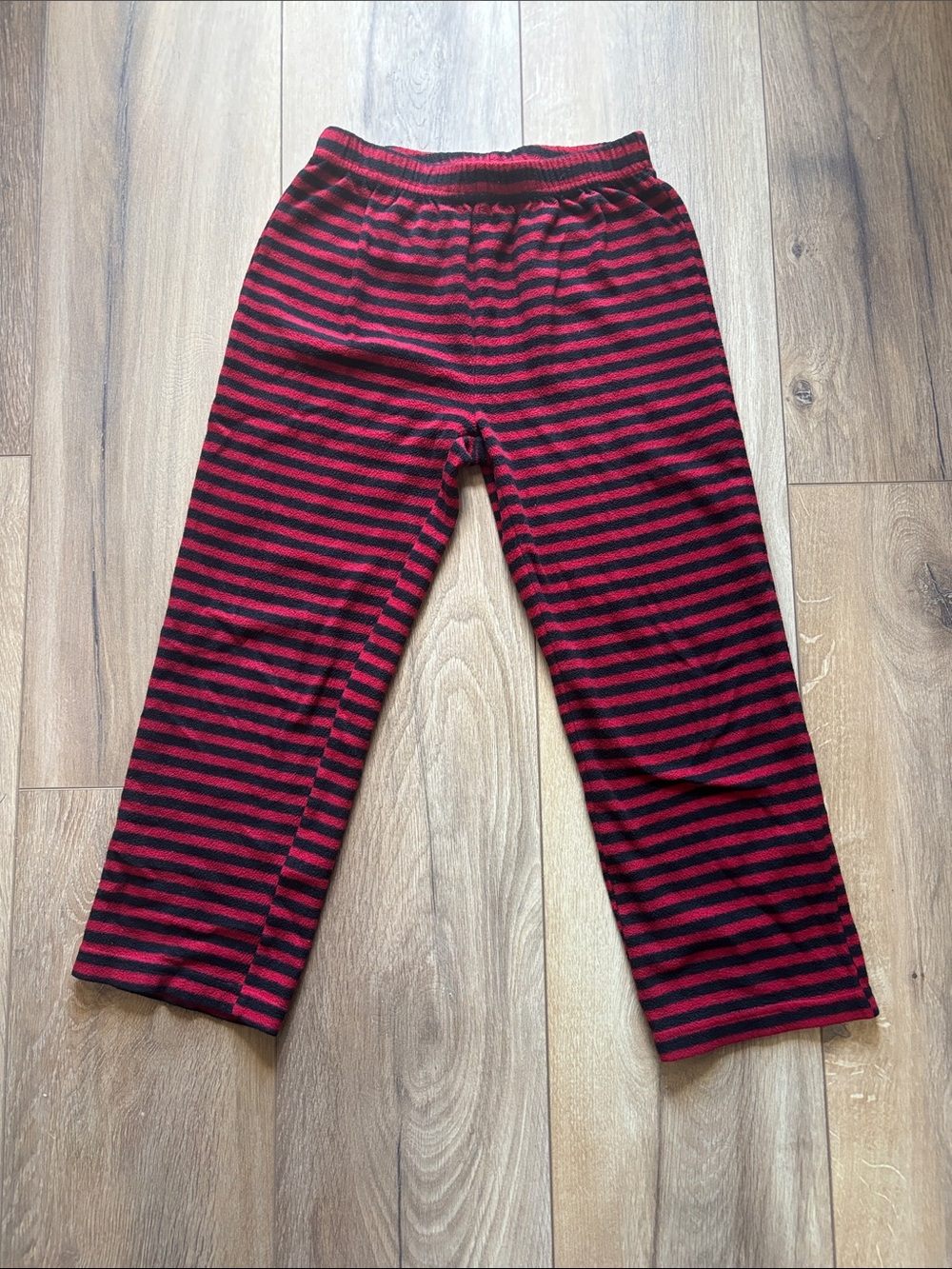Sleep On It Red and Black Striped Kids Pajama Bottoms
